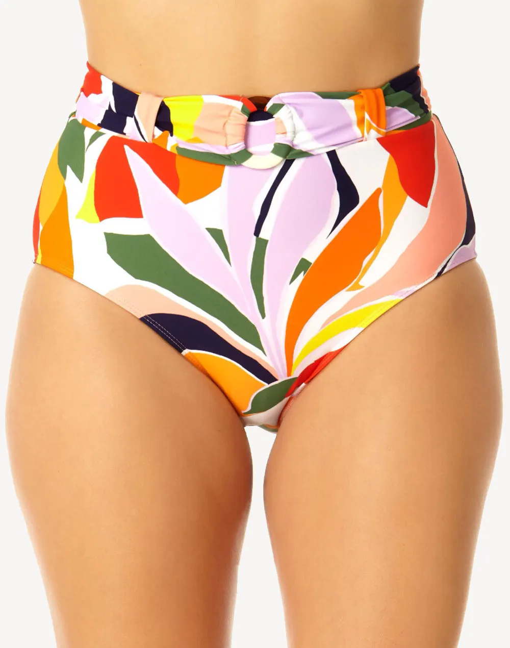 Palm Party High Waist Bikini Bottom
