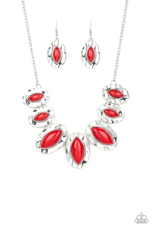 Paparazzi Accessories - Terra Color - Red Necklace