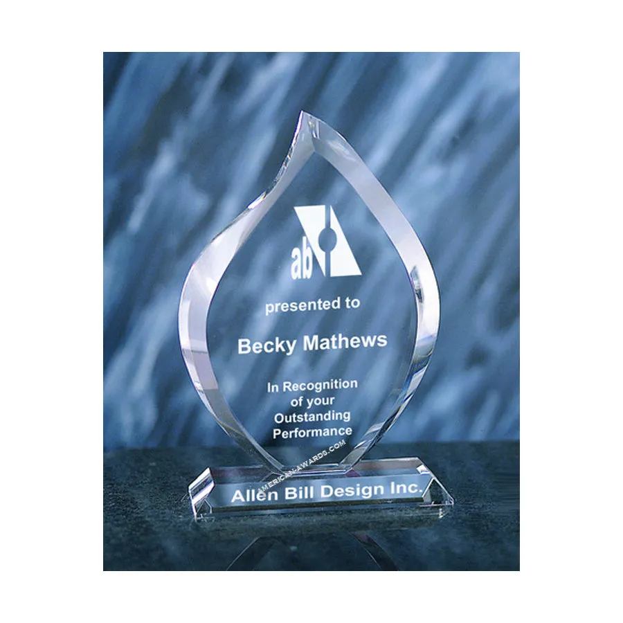 PB1610 | Optic Crystal Torch Award