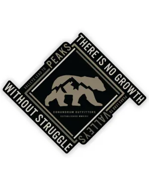 Peak Sticker - Black