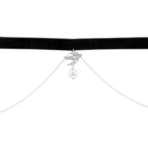 Peal Hanging Chain Choker