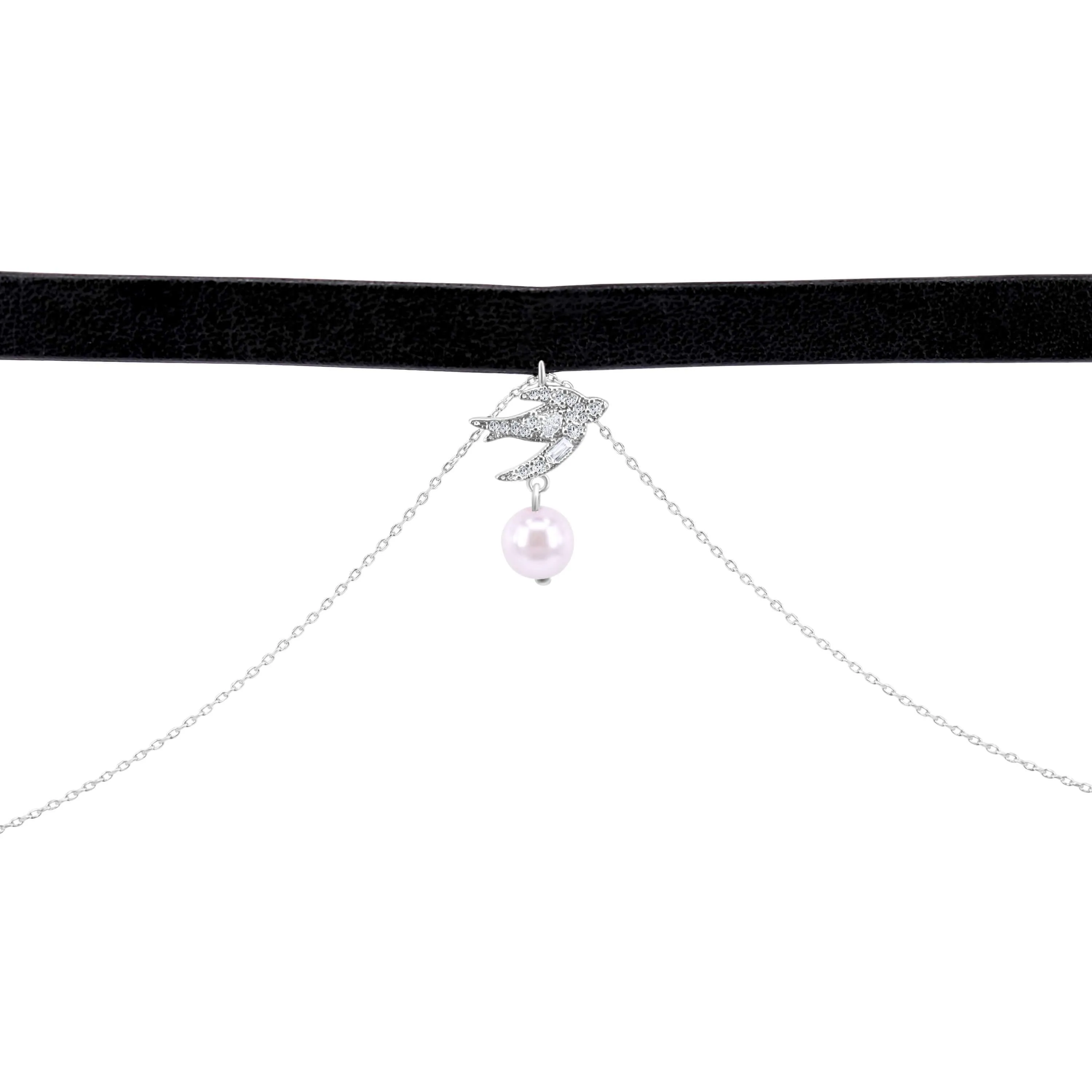 Peal Hanging Chain Choker