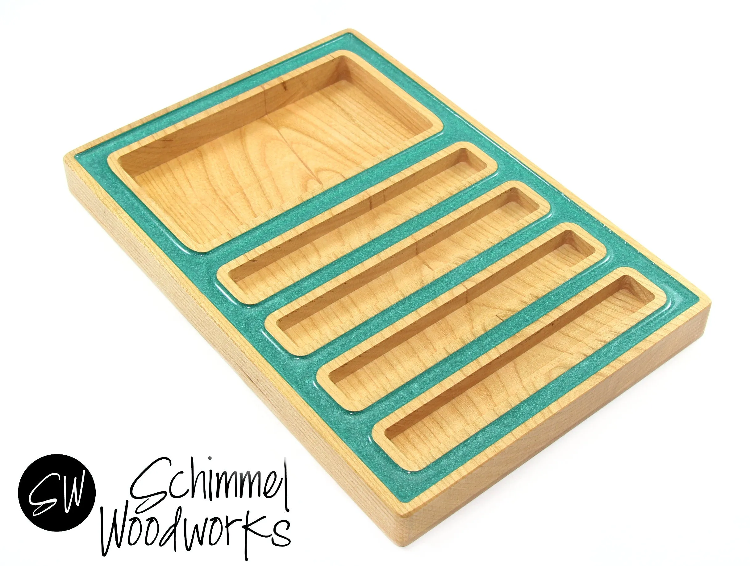 Pen Tray & Desk Organizer - Pearl Teal