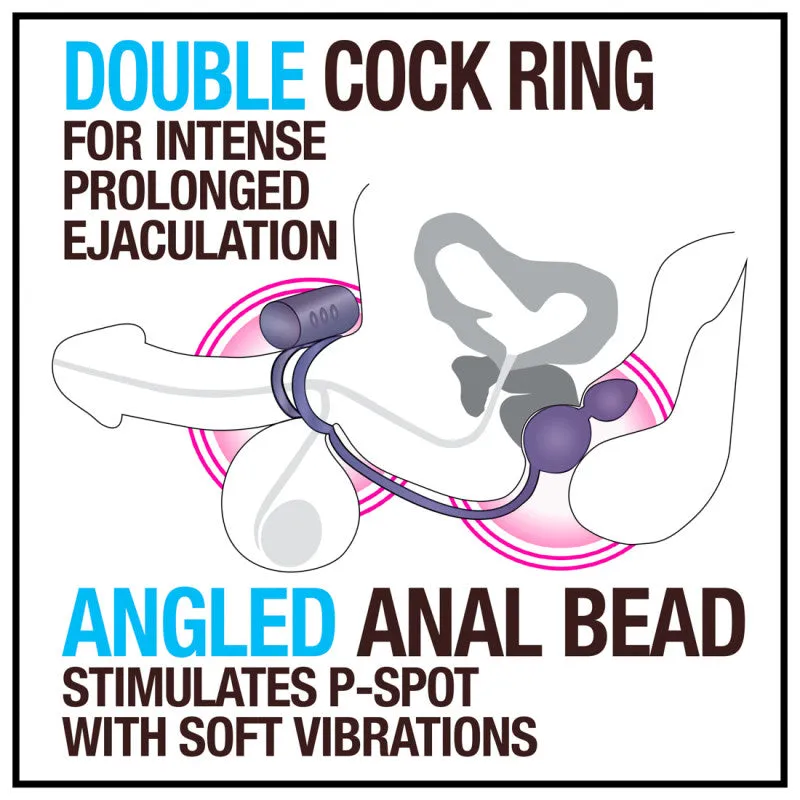 Performance Penetrator Anal Plug W/vibrating   Rings - Indigo