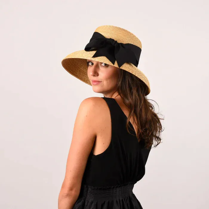 Peter Beaton Wauwinet, Large Brim Leghorn Straw Natural Underbrim