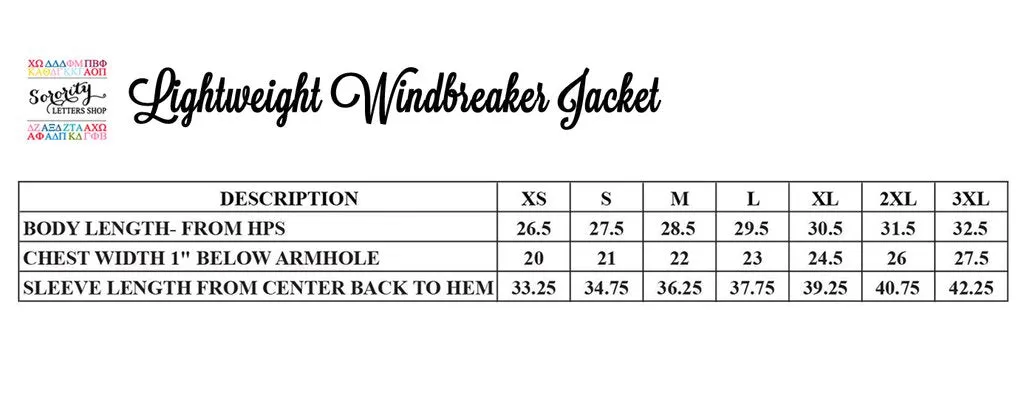 Phi Alpha Delta Windbreaker Jacket - Letters