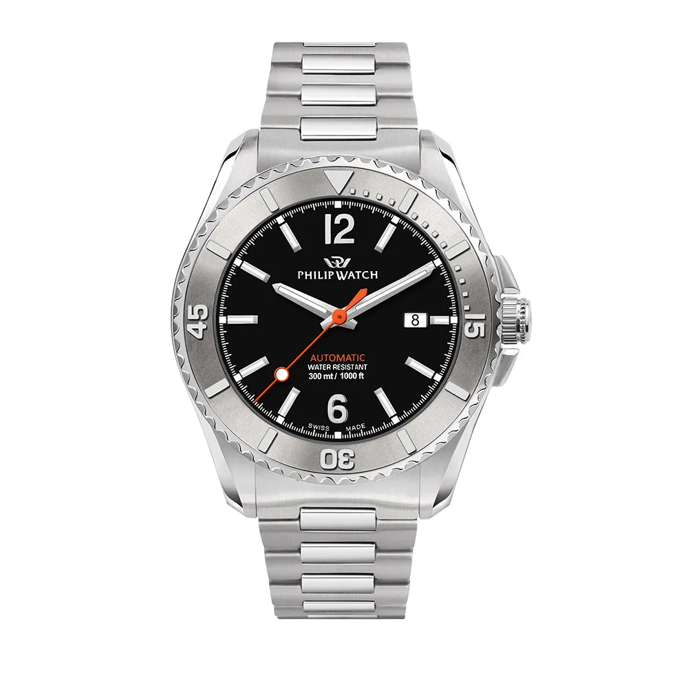 Philip Watch AMALFI DIVING 43MM AUTO BLACK DIAL BR SS
