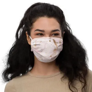 Pink and Gold Marble Face Mask