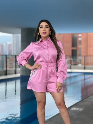 Pink Jewel Short Set