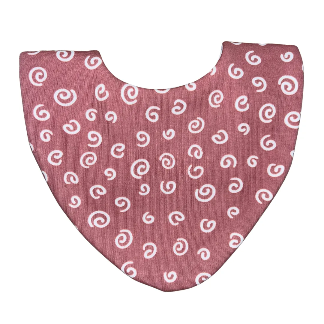 Pink Swirls Waterproof Dribble Bib