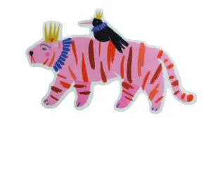 Pink Tiger Vinyl Sticker