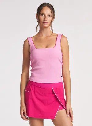Piped Square Neck Tank