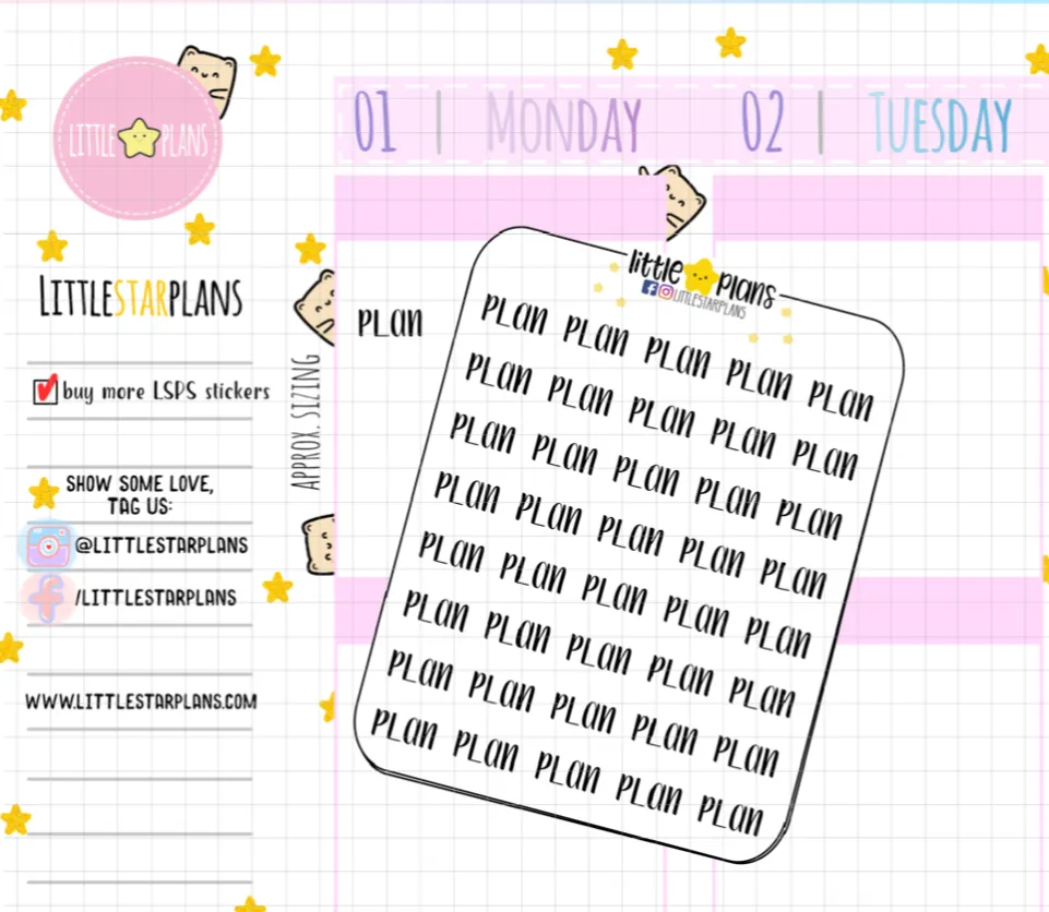 Plan Script Functional Planner Stickers