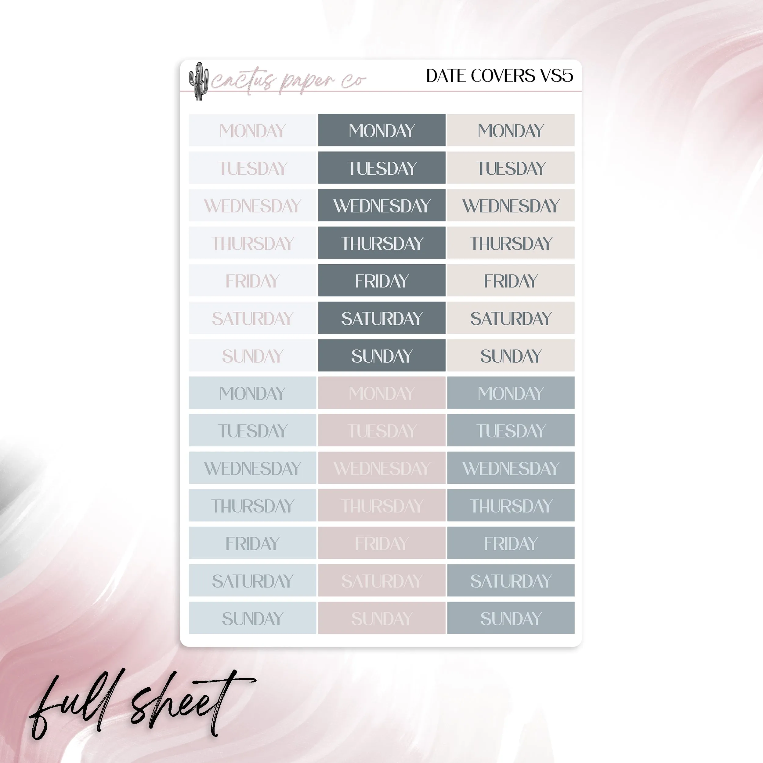 PLANNER BASICS BUNDLE VS5