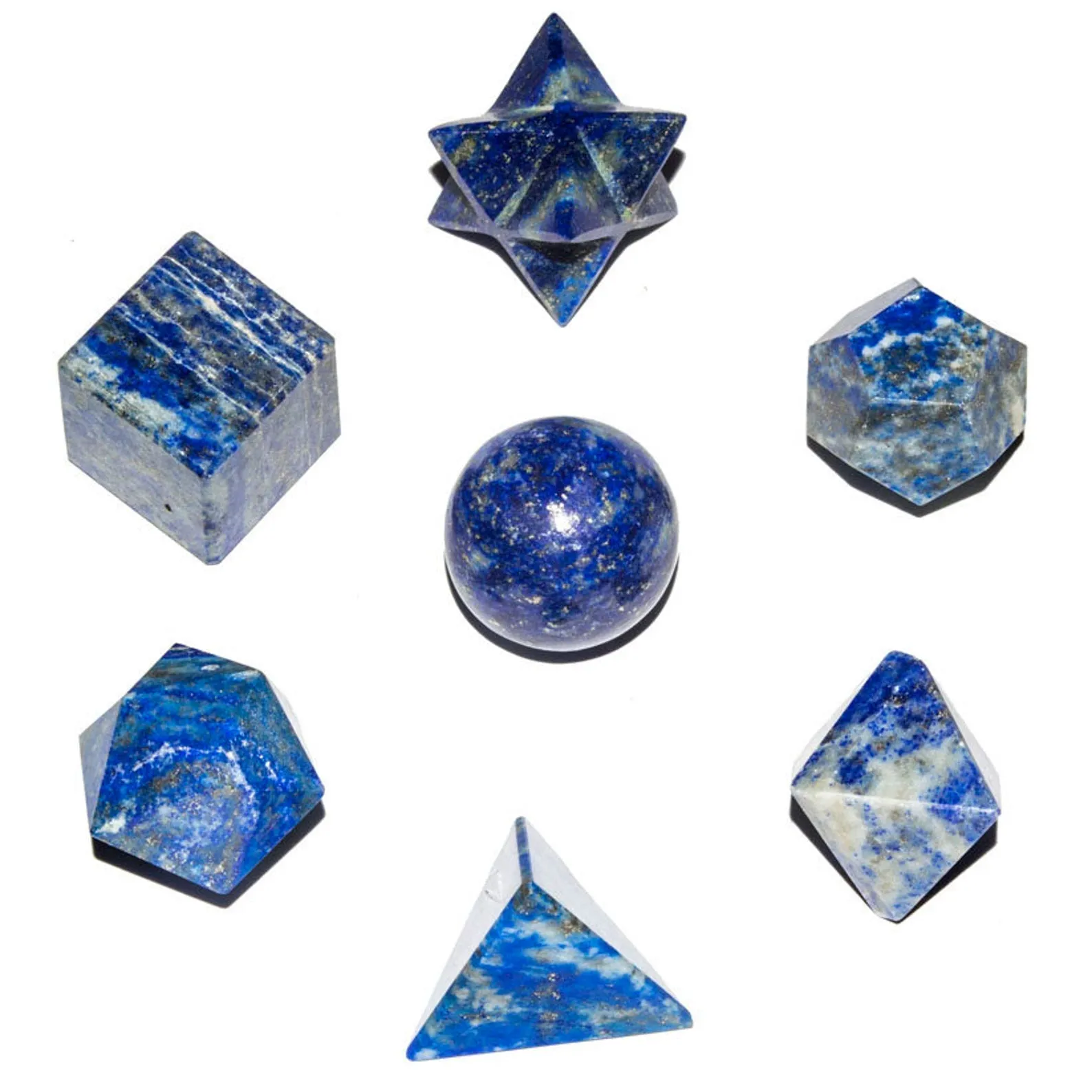 Platonic Solid - Sacred Geometry Set - with silk bag
