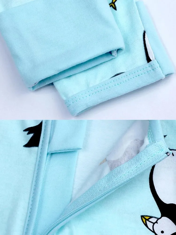 Playful Puffins Baby Zip Sleepsuit with Hand & Feet Cuffs (9-12M ONLY)