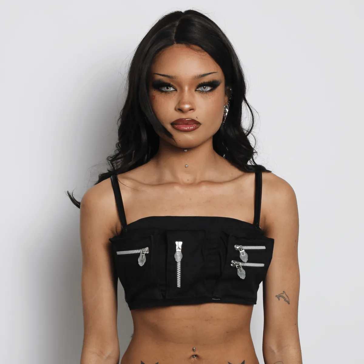 POCKET BRALET TOP BLACK