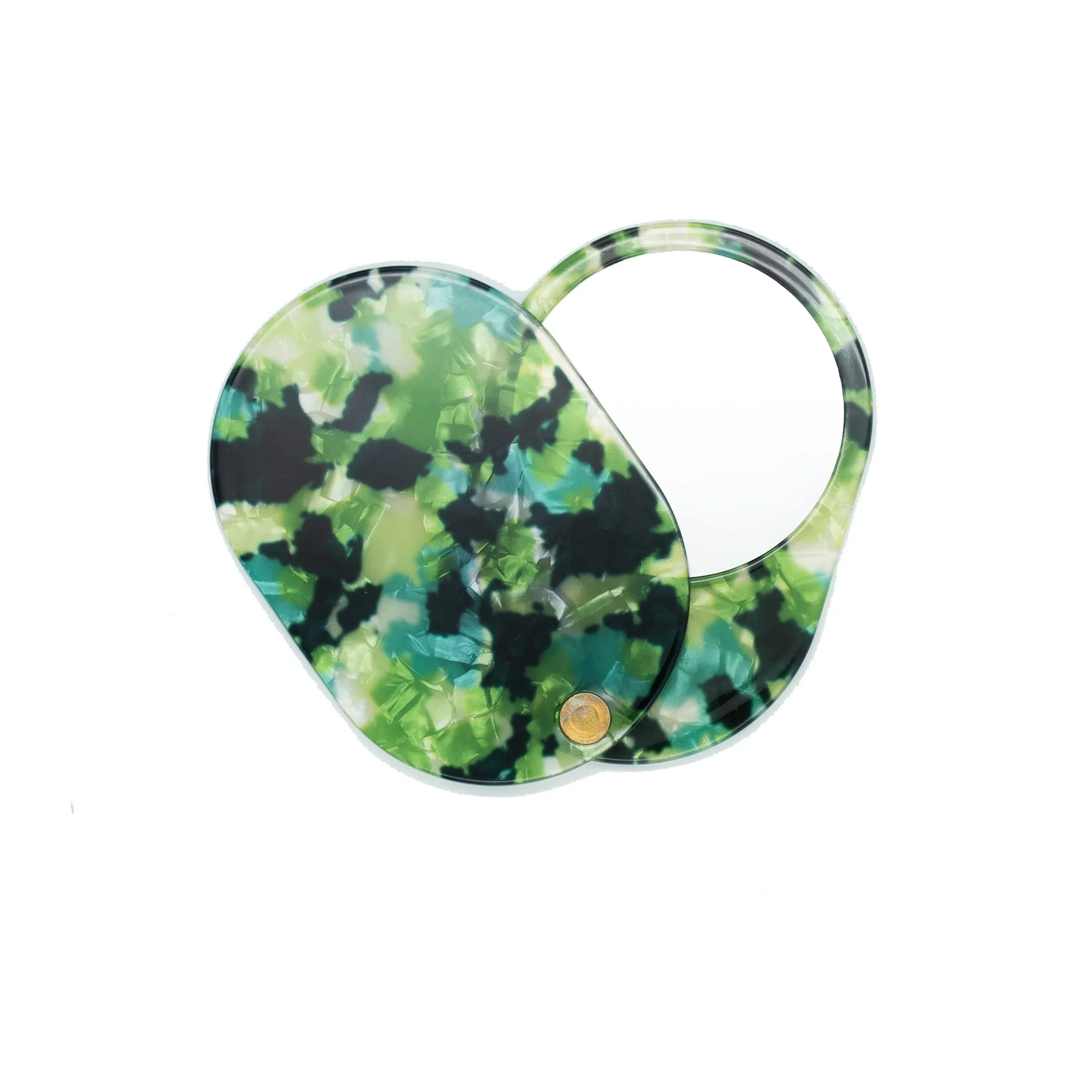 Pocket Mirror / Green Multi