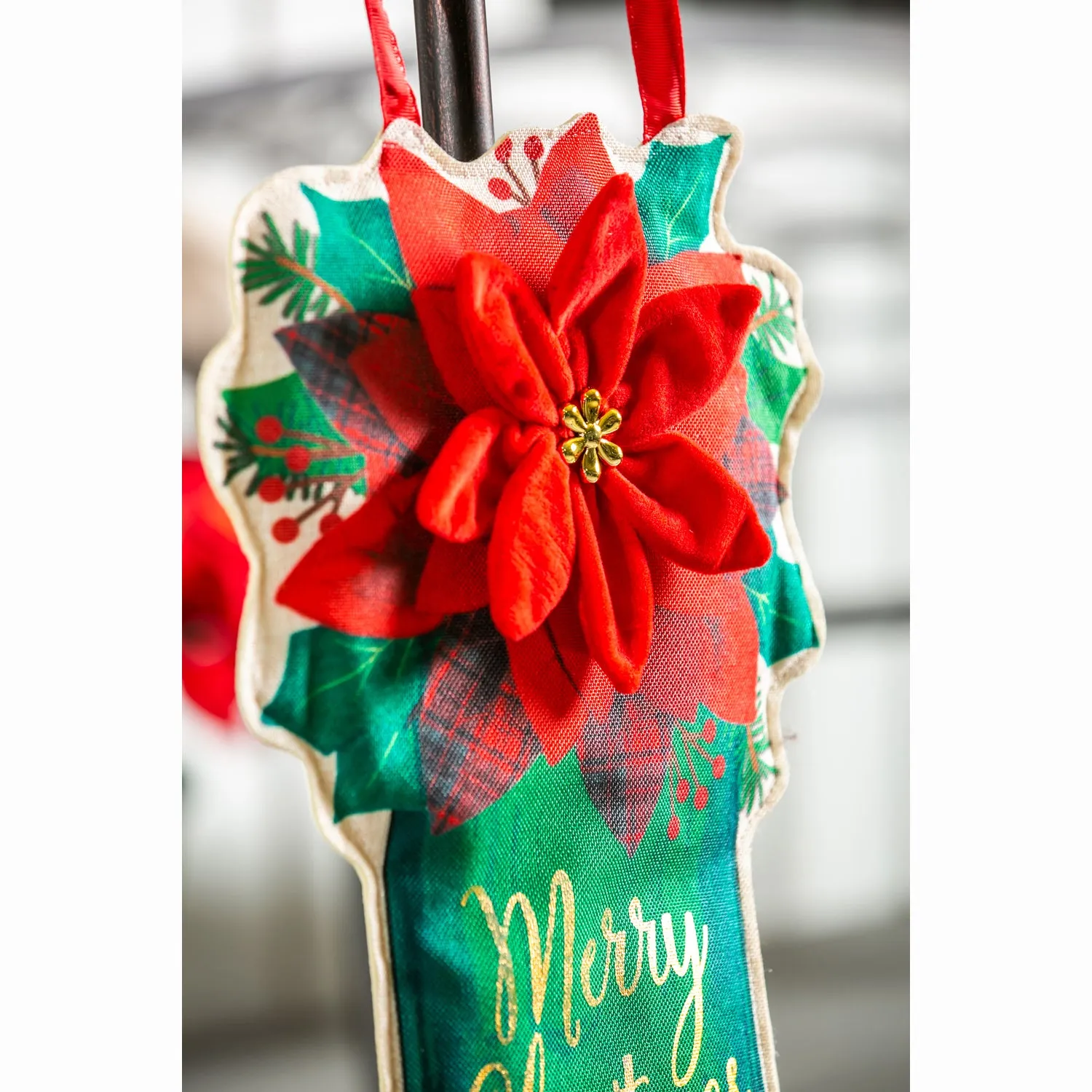 Poinsettia Mason Jar Door Décor,2dhb1471