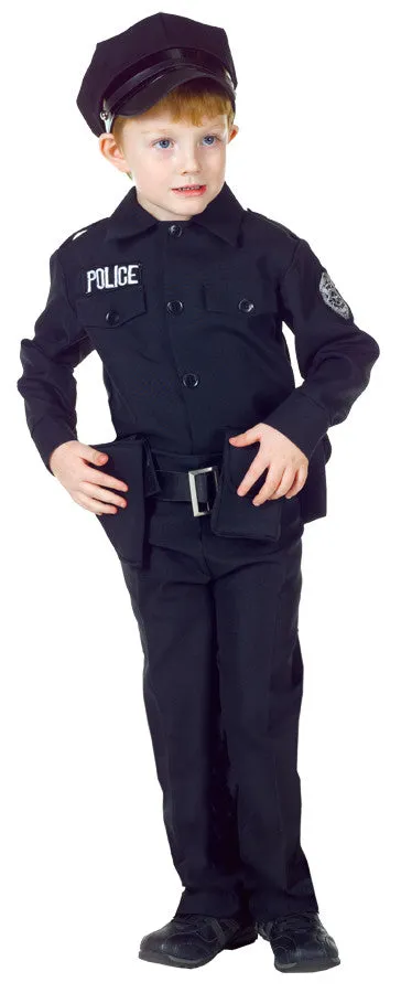 Police Man Set Large Child 10-12  Costume