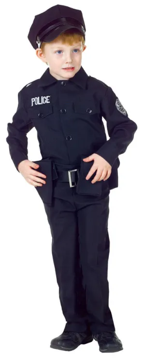Police Man Set Large Child 10-12  Costume