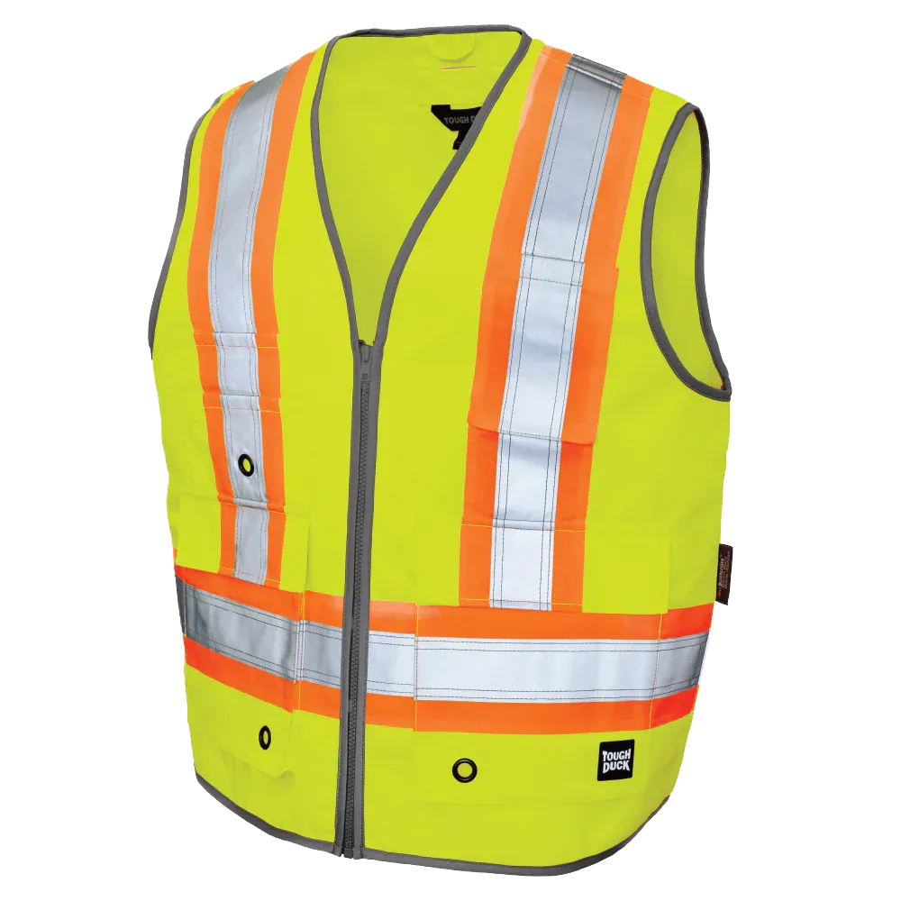 Poly Twill Deluxe Safety Vest by Tough Duck - Style SV12