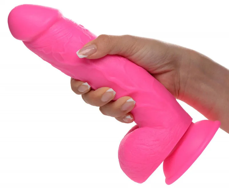 Pop Pecker 8.25 Inch  With Balls - Pink