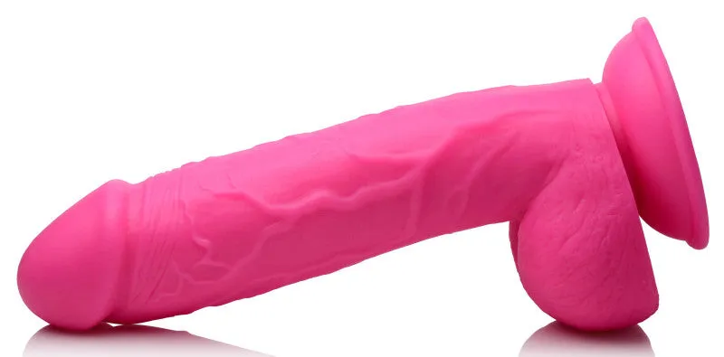 Pop Pecker 8.25 Inch  With Balls - Pink