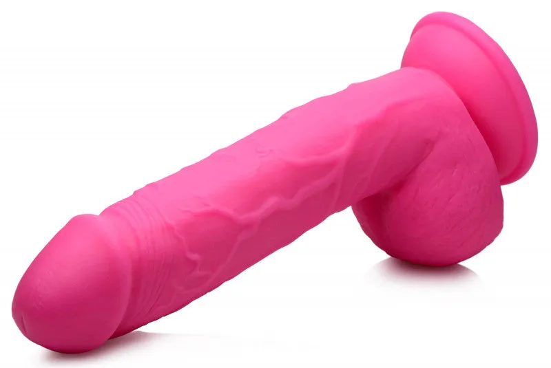 Pop Pecker 8.25 Inch  With Balls - Pink