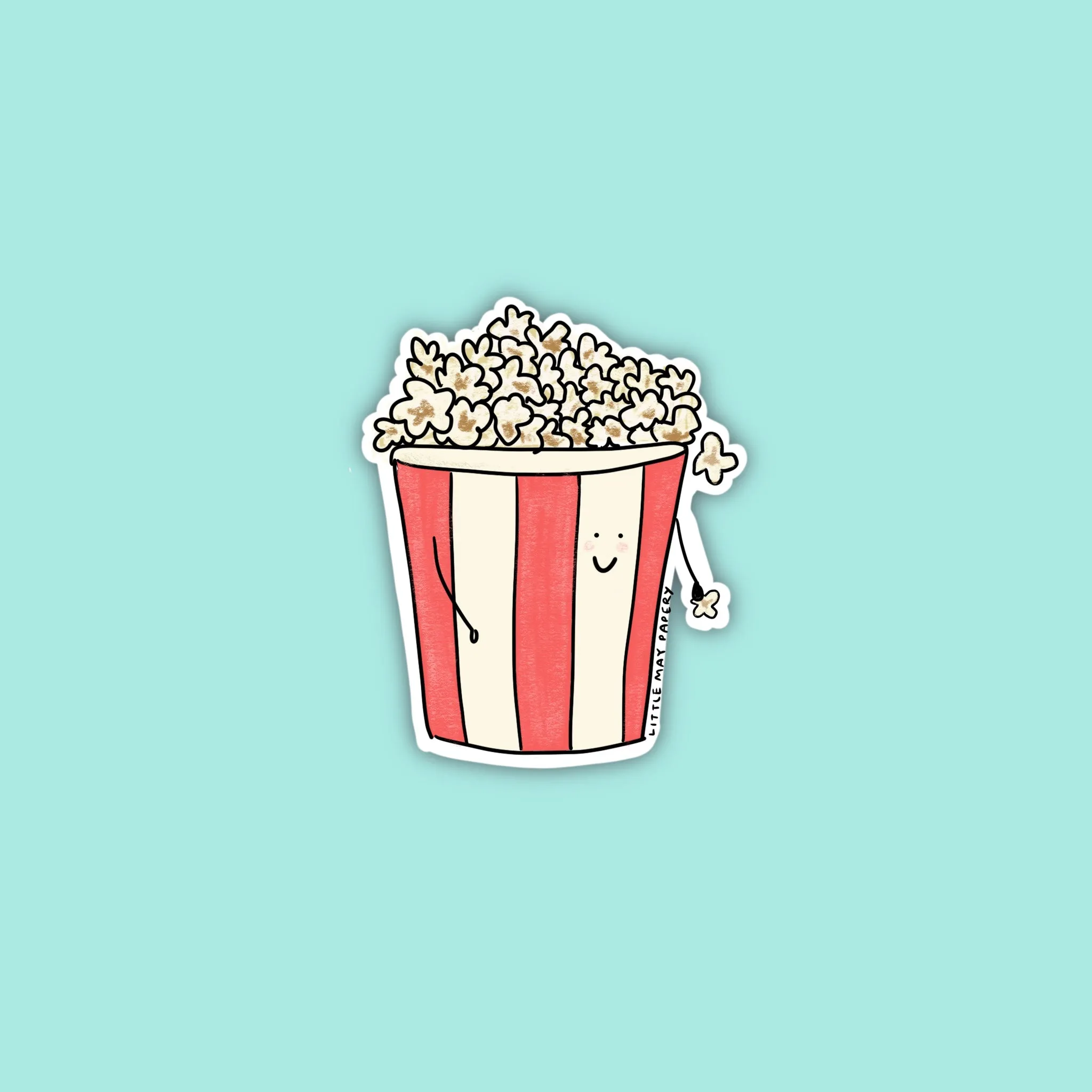 Popcorn vinyl sticker