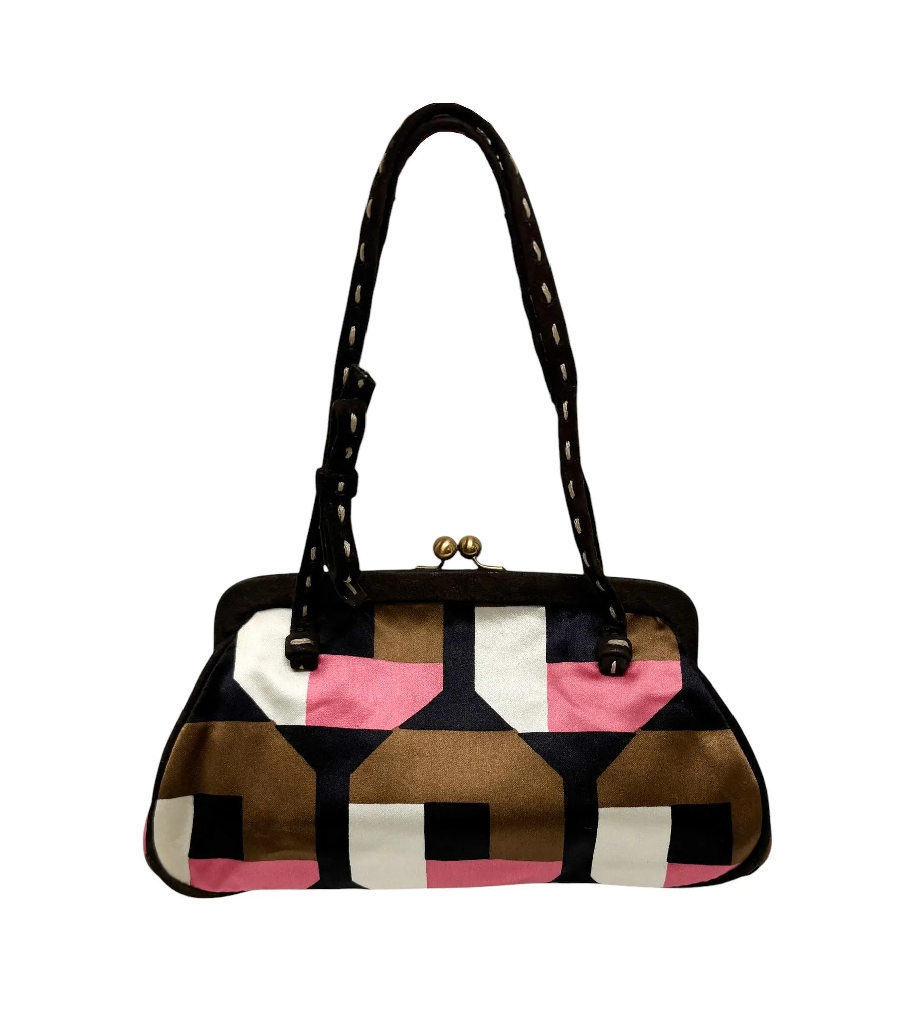 Prada Geometric Mini Kisslock Bag