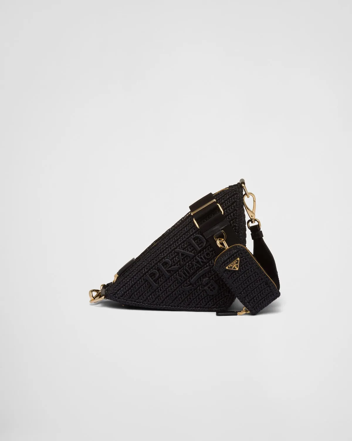 Prada Triangle Crochet Shoulder Bag