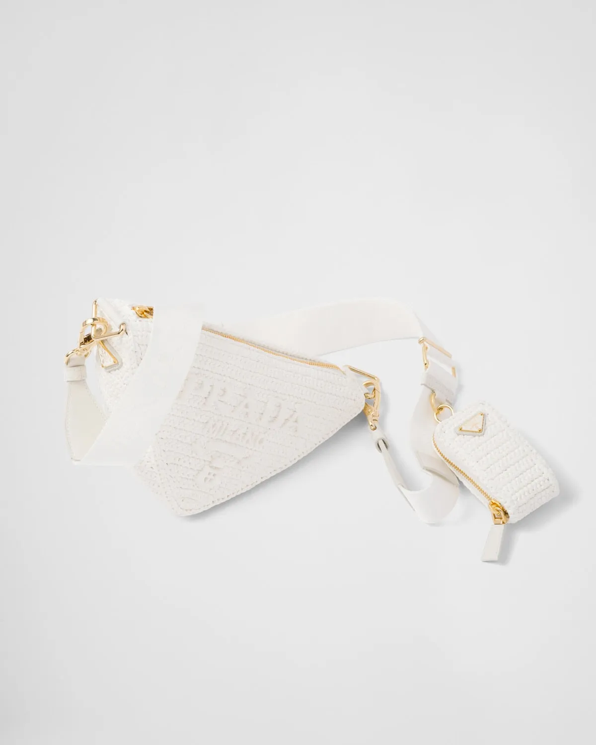 Prada Triangle Crochet Shoulder Bag