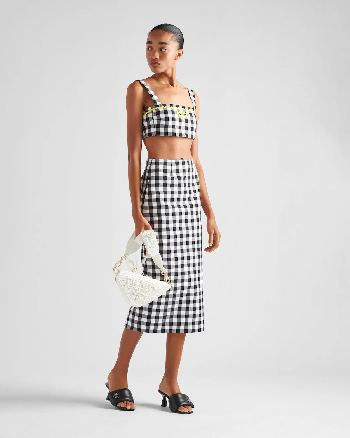 Prada Triangle Crochet Shoulder Bag