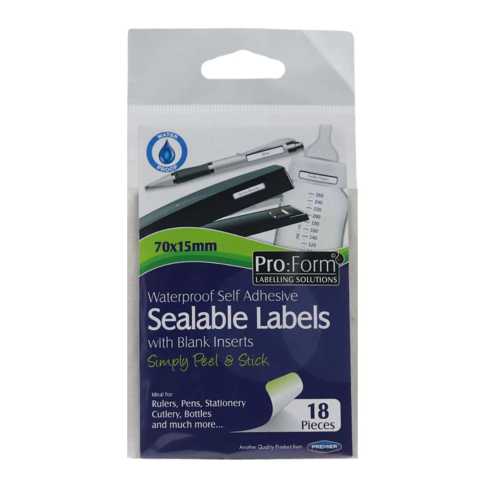Pro:Form - Waterproof Sealable Labels - Pack of 18