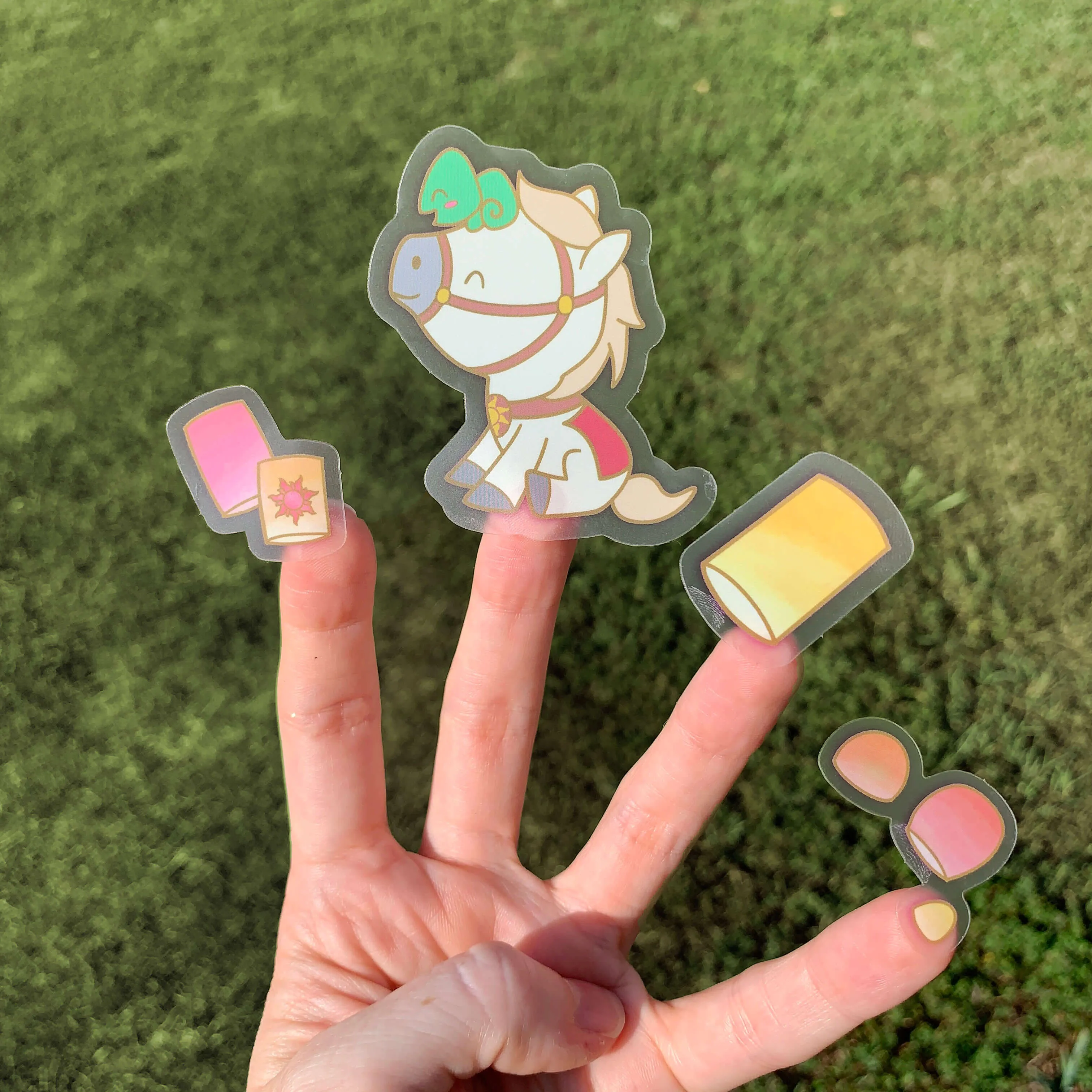 Punzie's Pals Clear Sticker and Lanterns
