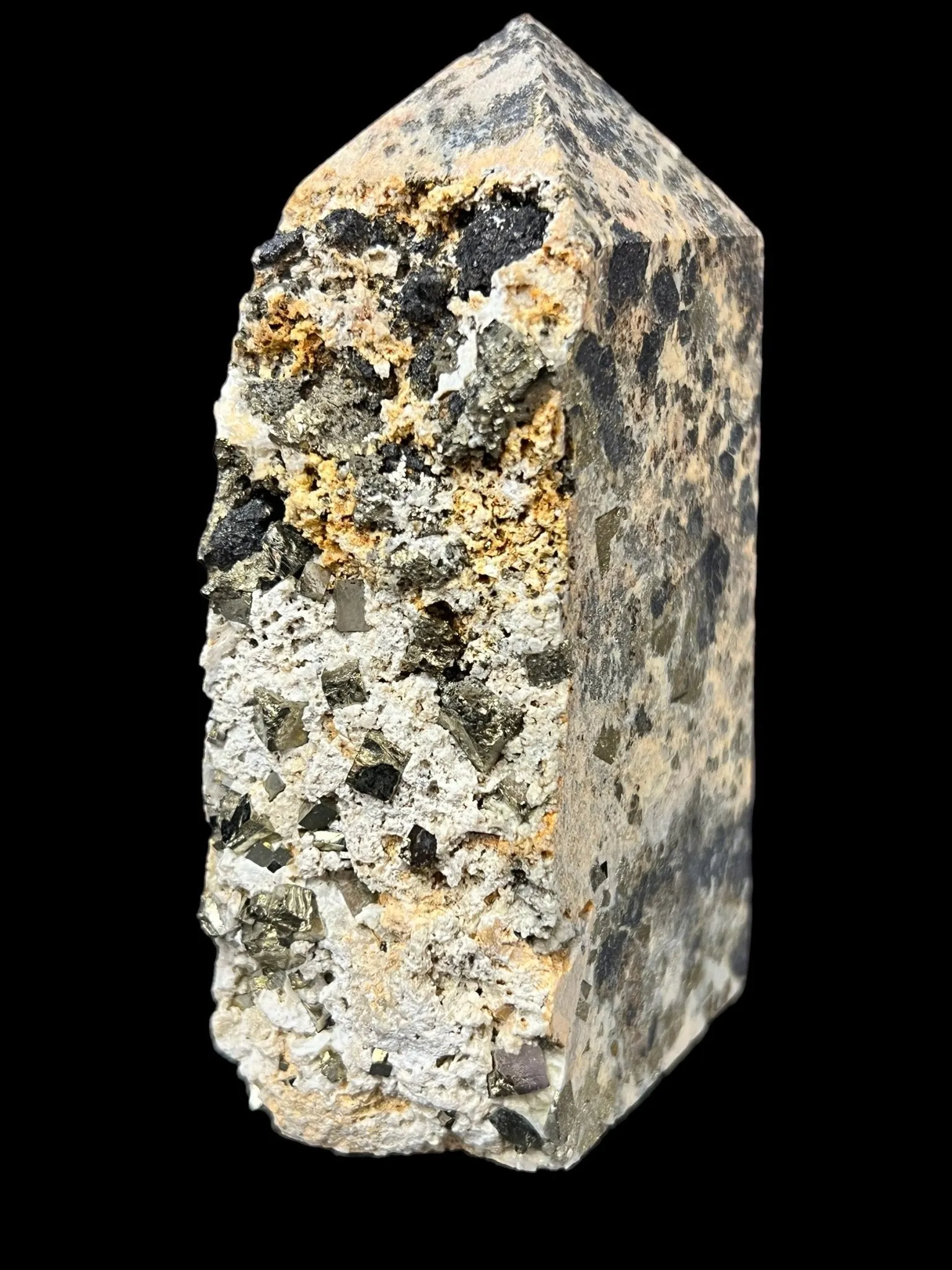 Pyrite in Feldspar and Quartz Tower