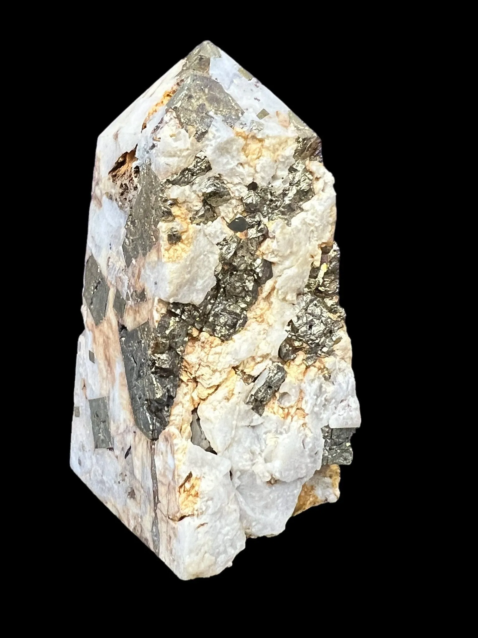 Pyrite in Feldspar and Quartz Tower