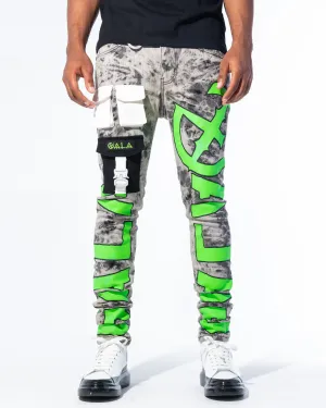 "IMPACT DENIM" ACID/GREEN
