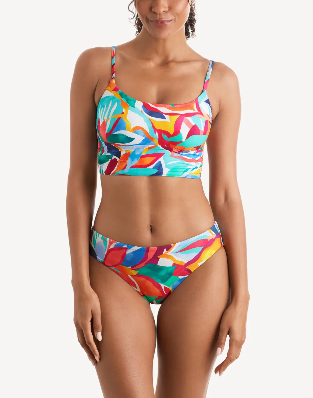 Radiant Floral Logan Mid Bikini Bottom