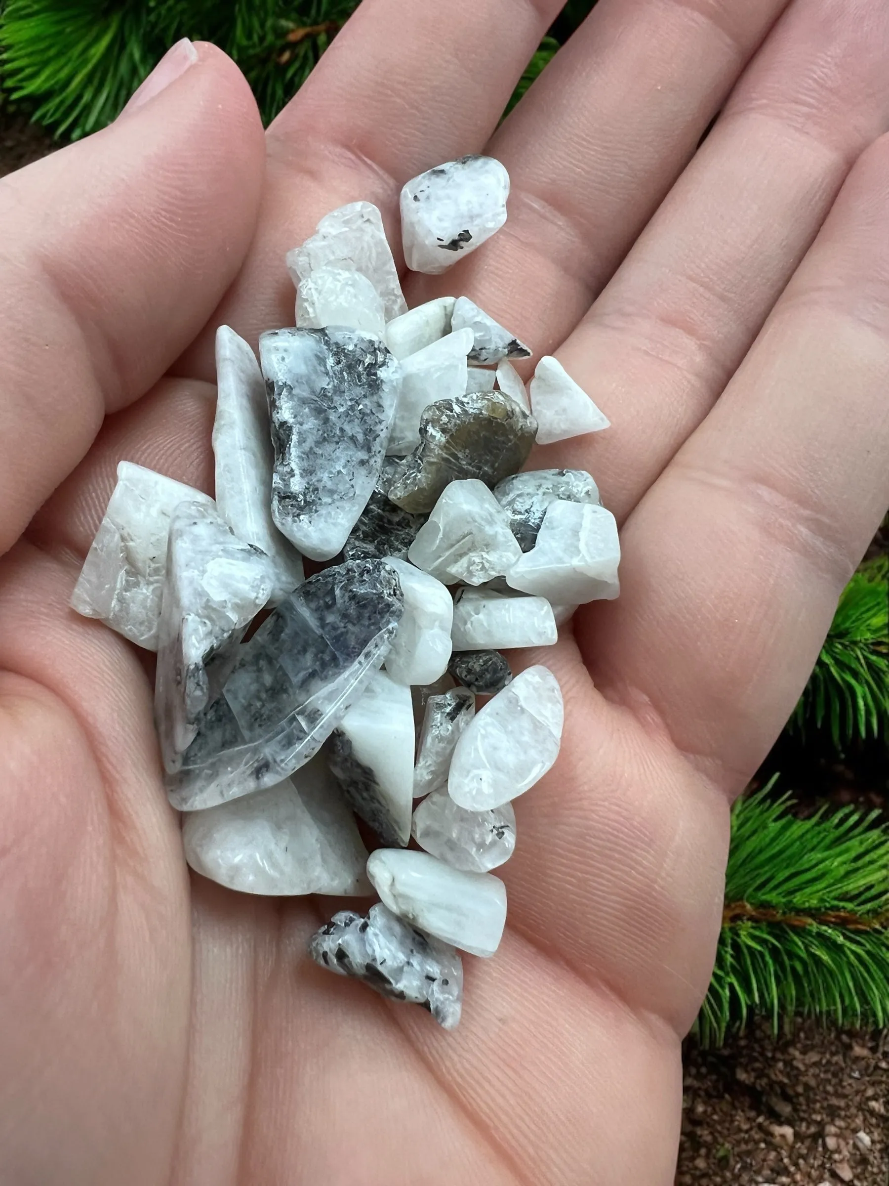 Rainbow Moonstone Gemstone Chips