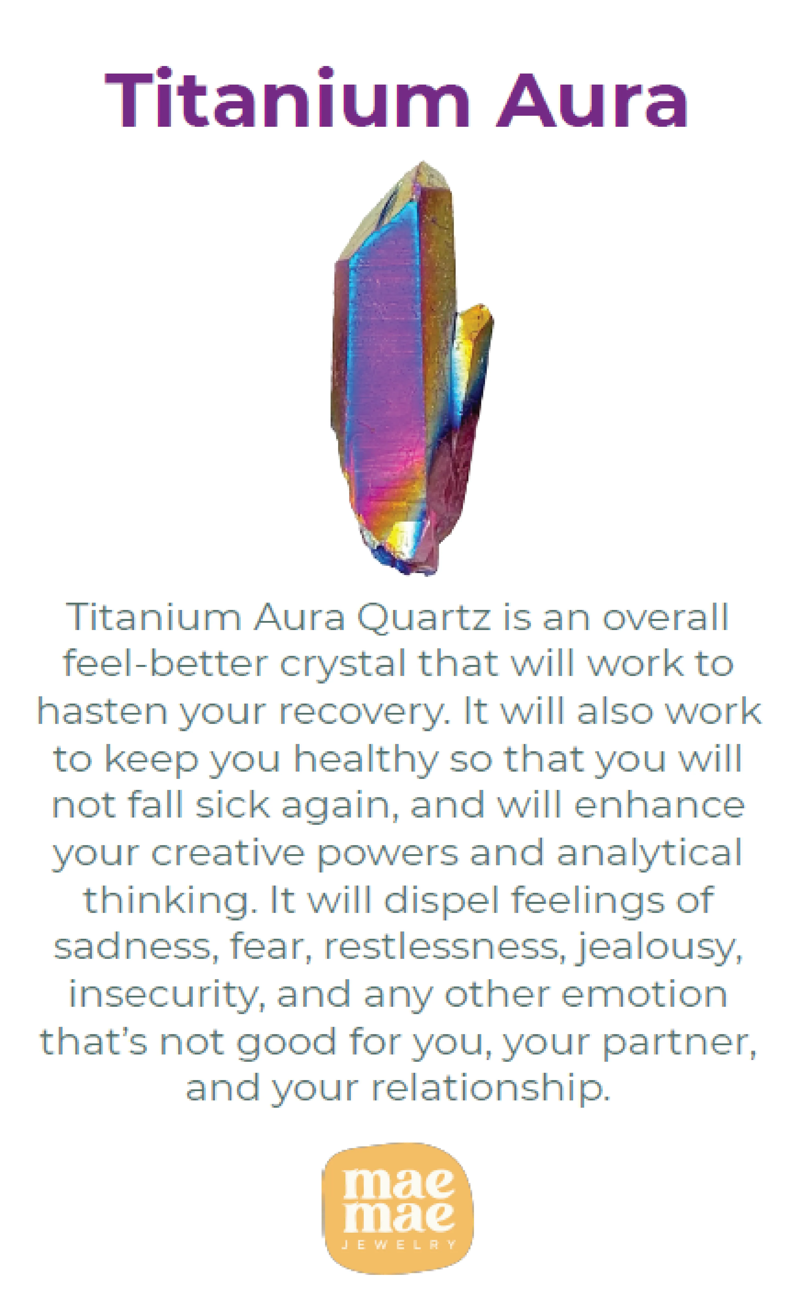 Raw Titanium Aura Quartz