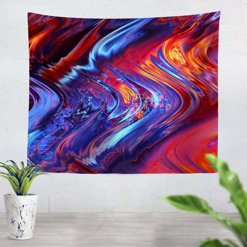 Red Beams Tapestry