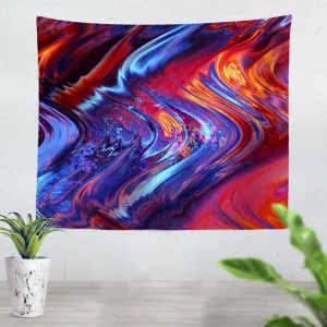 Red Beams Tapestry