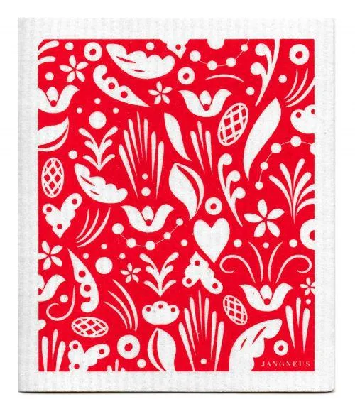 Red Dala Dishcloth