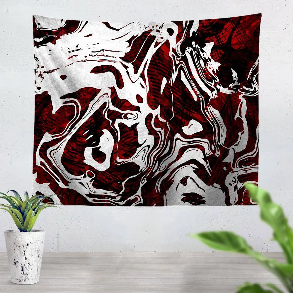 Red Flow Tapestry