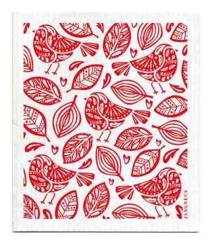 Red Robins Dishcloth