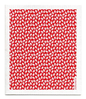 Red Thyme Leaves Dishcloth