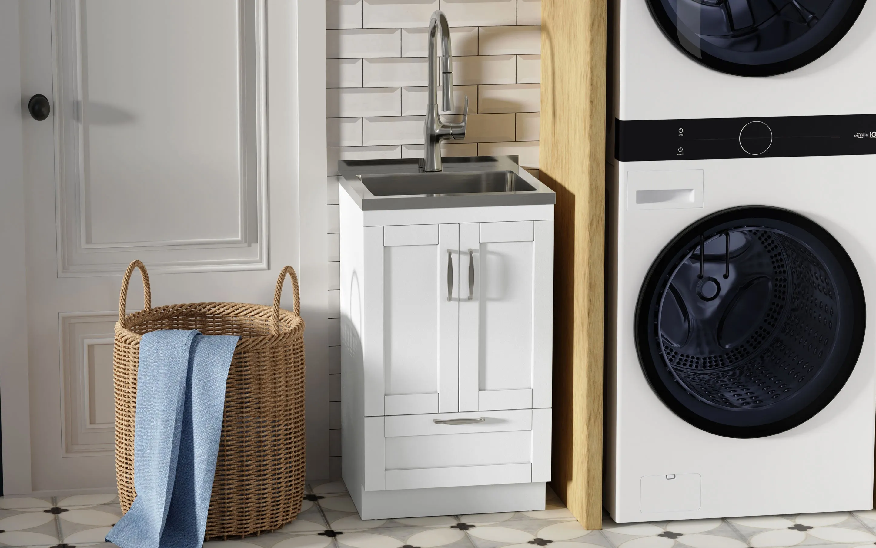 Reed All-In-One 20-inch Laundry Utility Sink and Cabinet
