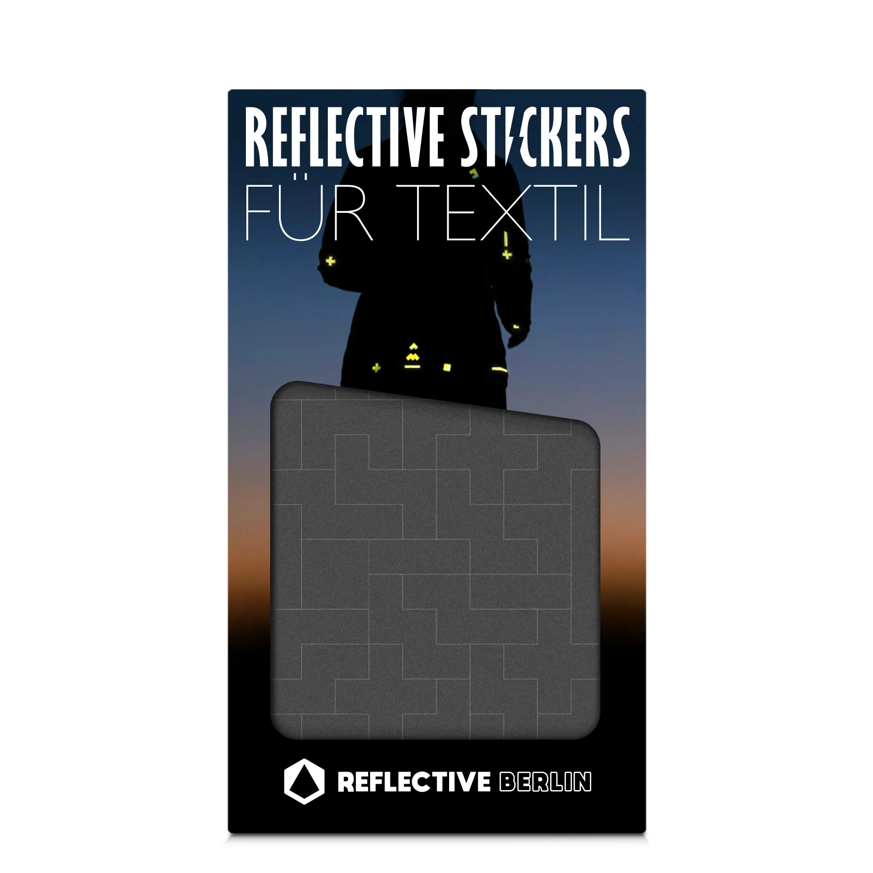 Reflektierende Textilsticker: Bricks